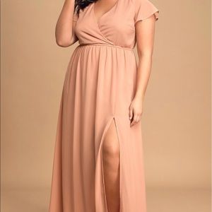 Lulus Lost in the Moment Blush Maxi Dress